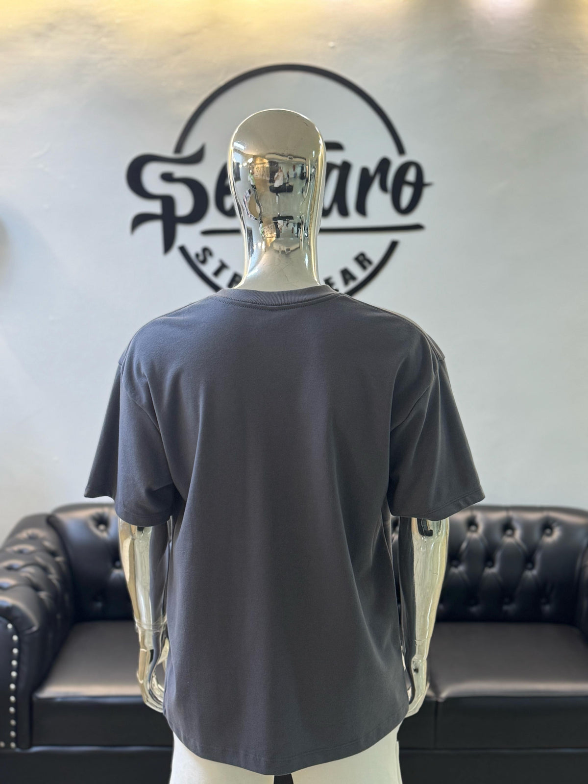 Camisa Oversized Masculina Lisa SB- Cinza