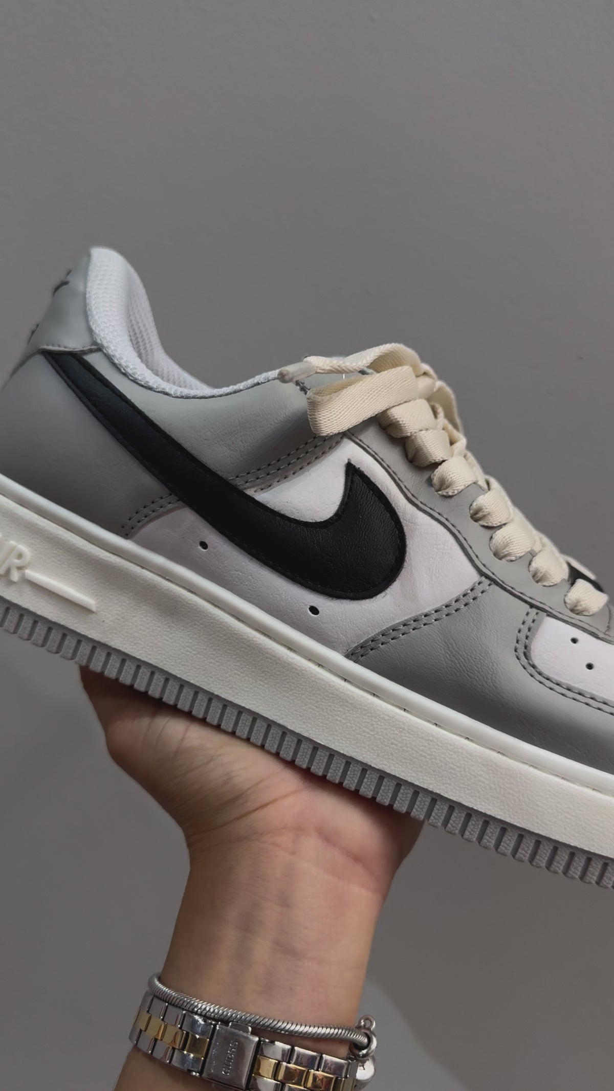AF1 Cinza/Branco/Preto